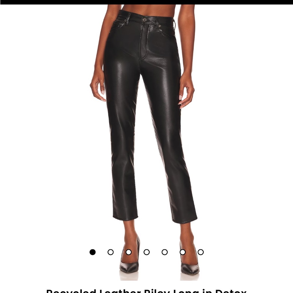NWT Agolde Riley Faux Leather Pants